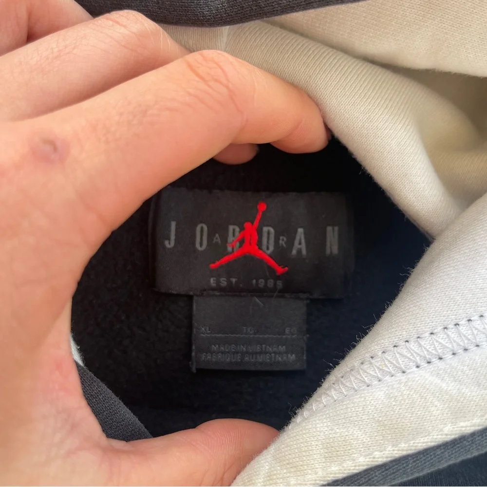 Nike Air Jordan Jumpman Hoodie Black Graphic Pullover Size XL